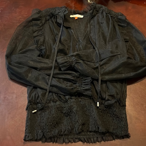 Gothic Black Lace Top - Picture 1 of 7